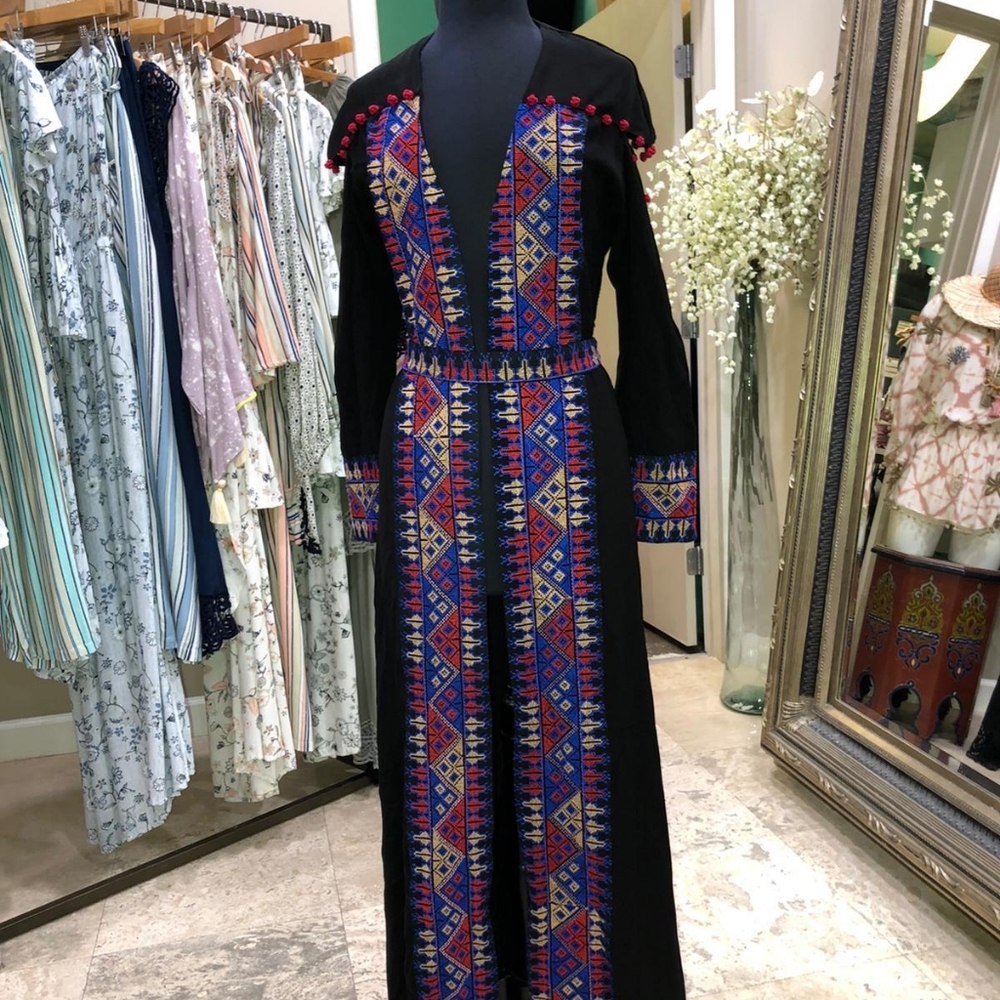 Fancy long embroidered kaftan. Eid outfit